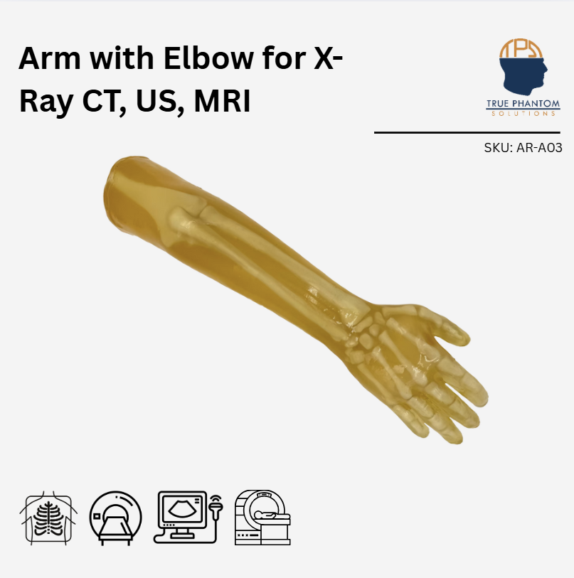 Adult Arm with Elbow for X-Ray CT, US, MRI